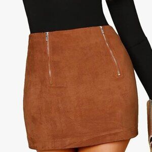 dera asymmetric cut out mini dress in brown Modal Asymmetric A-Line Mini Dress in Chocolate Brown - XL main image 1